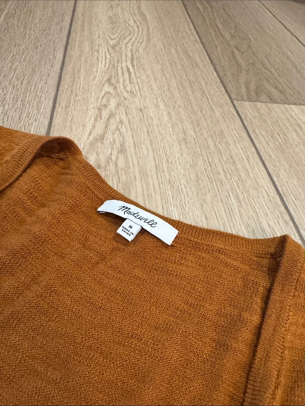 Madewell Burnt Orange Longline Cardigan Sweater Sz M Fall Academia